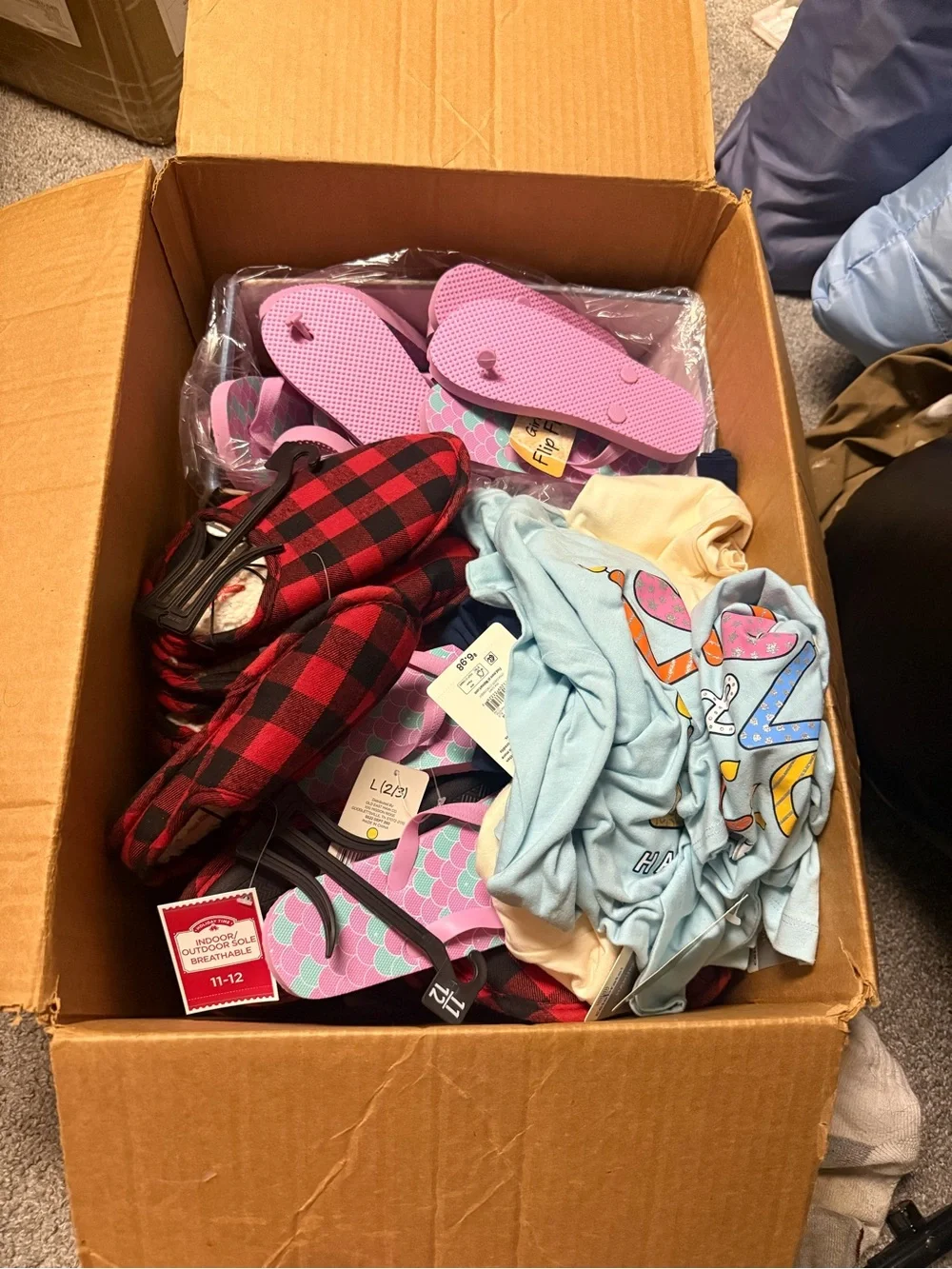 Kids shoes, clothing mystery box